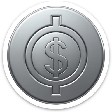 grey round dollar $ sign emoji sticker