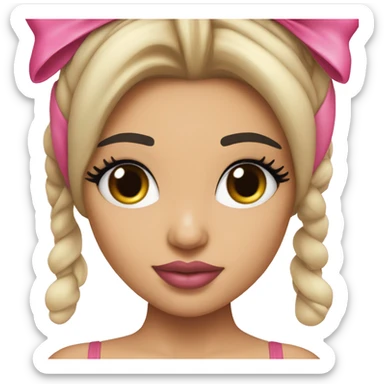 Kylie jenner with pink coquette bow sticker