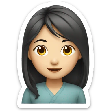 Asian girl sticker