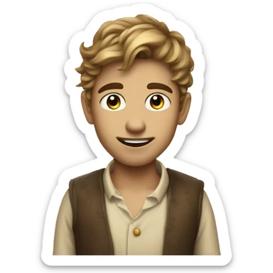 whimsical fairytale boy who is tiny sticker