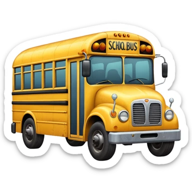 a school bus with bomboclat on it sticker
