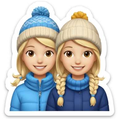 i want an emoji with 2 blonde girls like the movie "the holiday" They are not touching each other sticker
