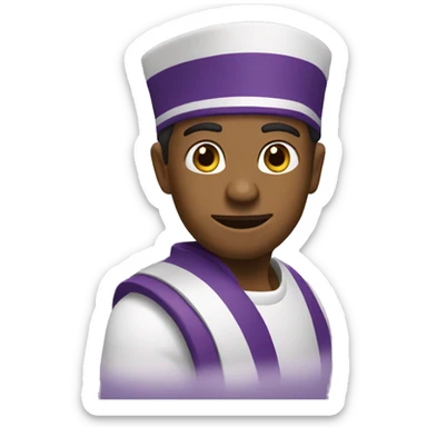 LAF in purple letters sticker