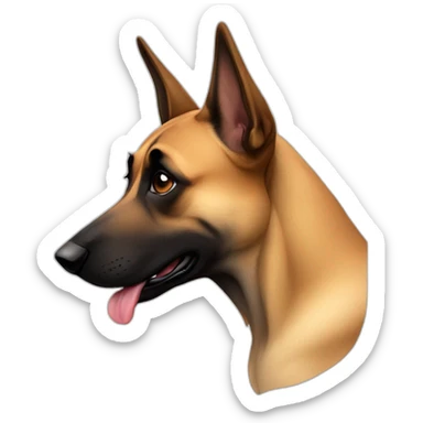 Malinois dog crying sticker
