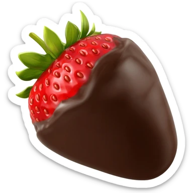 Chocolate covered strawberries sticker