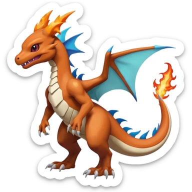 Shiny Noivern-Marowak-Latios-Charizard-Fakémon-hybrid-creature (full body)  sticker