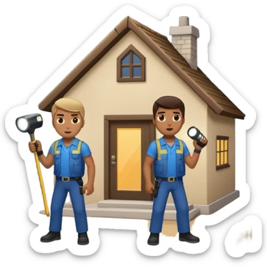 two guys trespassing a house sticker
