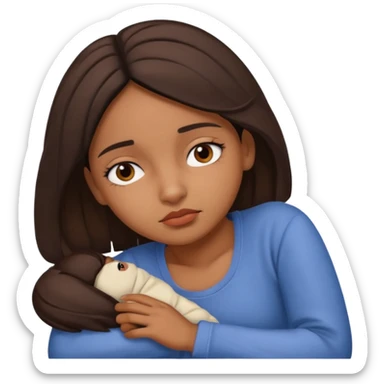 Sleepy Cuban girl sticker