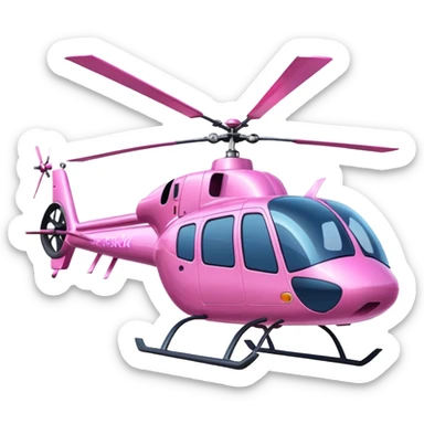 Pink helicopter sticker