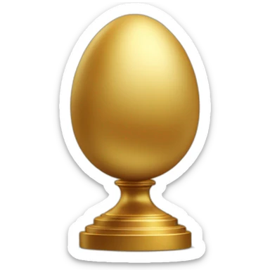 golden belgian egg on pedestal sticker