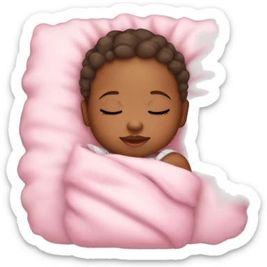 baby girl sleeping sticker