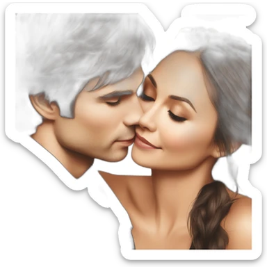 Ian Somerhalder kissing Nina Dobrev sticker