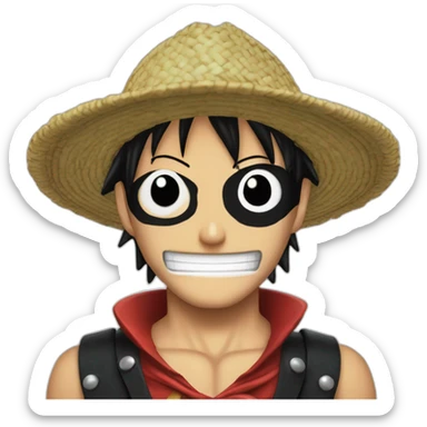 Luffy combattants Zorro dans one piece sticker
