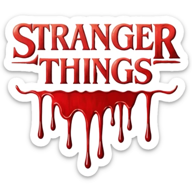 Stranger things logo sticker