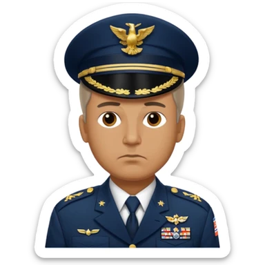 An American general in full uniform sticker