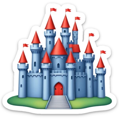 castle made off playing cards sticker