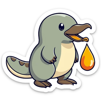 platypus farting sticker