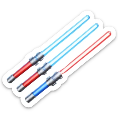 Blue and red light savers crossing sticker