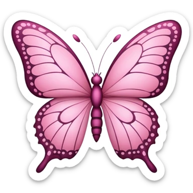 🦋 this emoji in pink in small size sticker