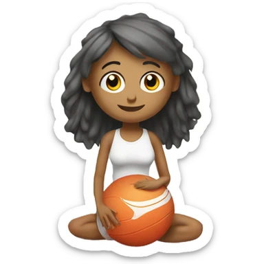 yoga mat and ball no backgorund sticker