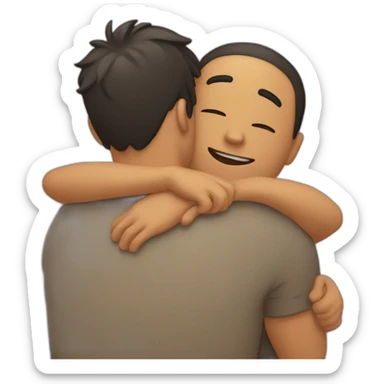 hug to boyfriend sticker