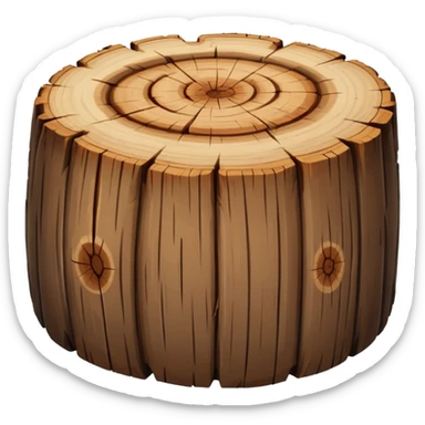 wood log sticker