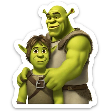Shrek and donkey sticker