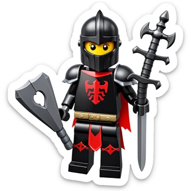 lego black knight sticker
