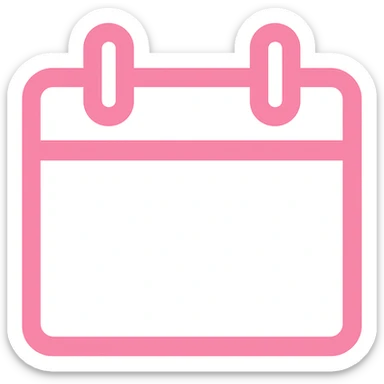 pink calendar icon sticker