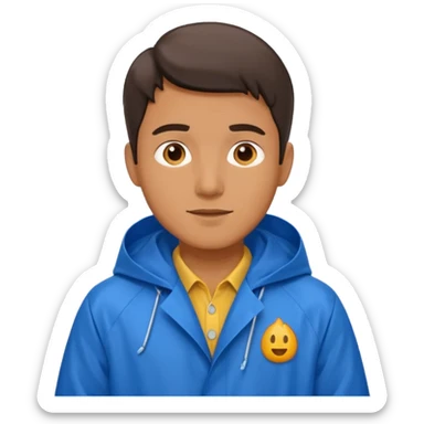 man in blue rain coat



 sticker