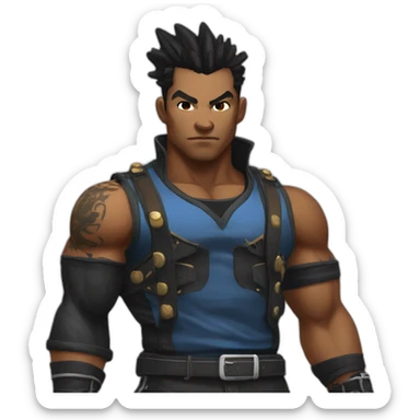 Punk victor woodley street fighter player sticker