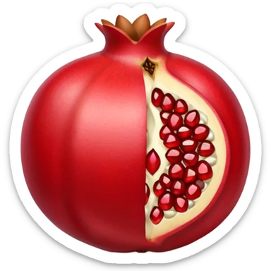Opened pomegranate  sticker