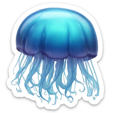 aesthetic blue jellyfish sticker
