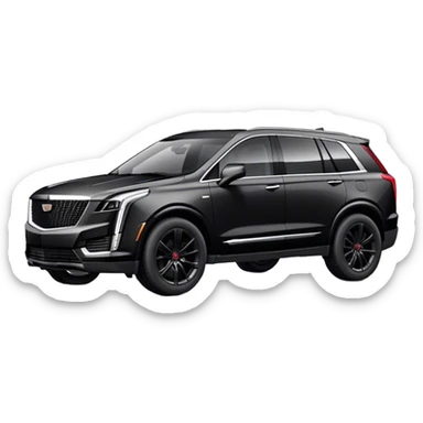 MATTE ALL BLACK CADILLAC XT6  sticker