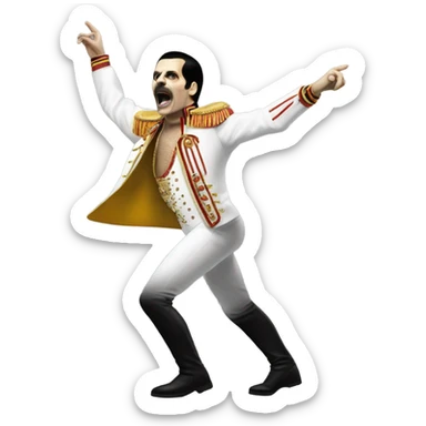 freddie mercury zombie wembley dancing sticker