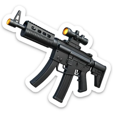 ar 15 with gun flash like its shooting sticker