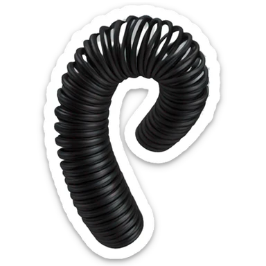 Black Slinky toy looping lines spring sticker