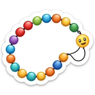 Colorful String Bead sticker