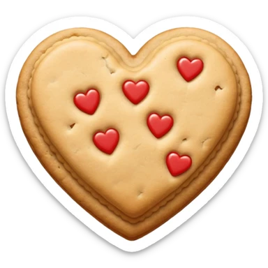 cookie heart shape woth glase sticker