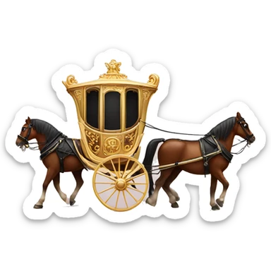 Horse and carriage sticker