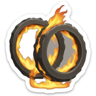 One-ring-to-rule-them-all-in-flames sticker