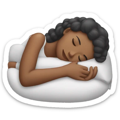 girls sleeping on her arms sticker