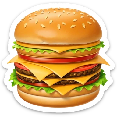 burger and chips sticker