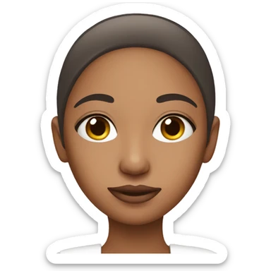 girl wearing a skincare face mask sticker