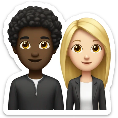 Two black guys one white girl sticker