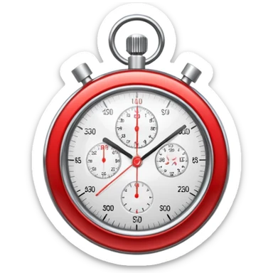 red stopwatch  sticker