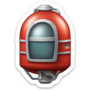 maleta roja espacial sticker