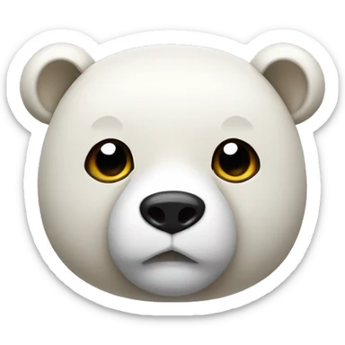 Oso con lazo blanco  sticker