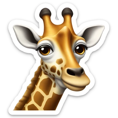 Girafe avec point d’interrogation  sticker