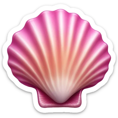 Pink seashell sticker